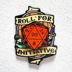 Roll For Initiative D20 Dice Pin (Deluxe)
