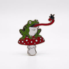 Frog Catching Fly Pin