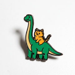 Dino Cat Pin (Sauropod Variant)