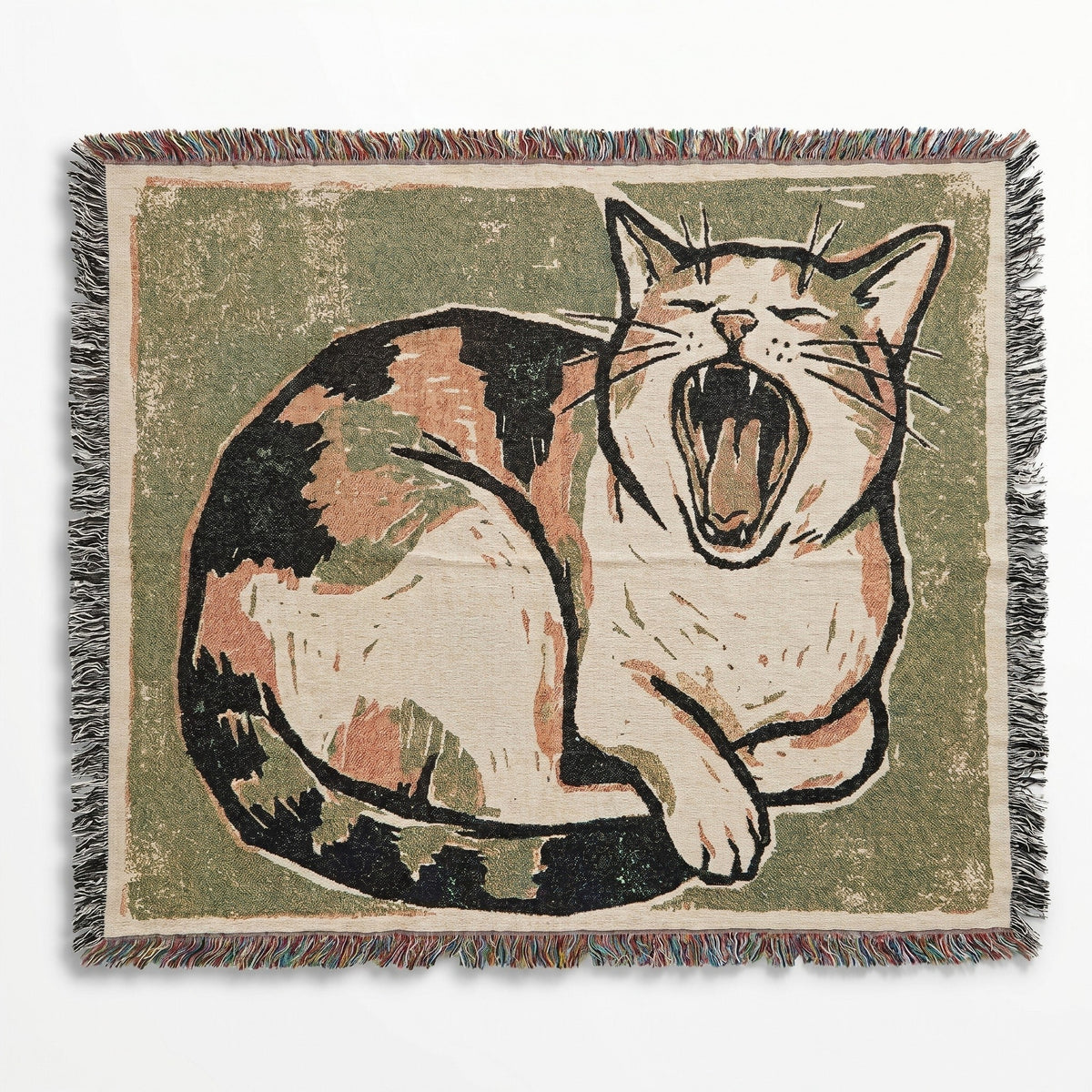 Yawning Kitty Blanket