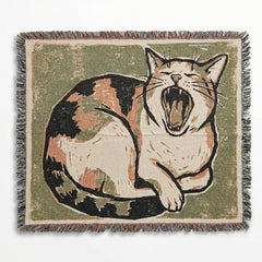 Yawning Kitty Blanket