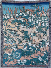 Kyosai Fashionable Battle Of The Frogs Blanket