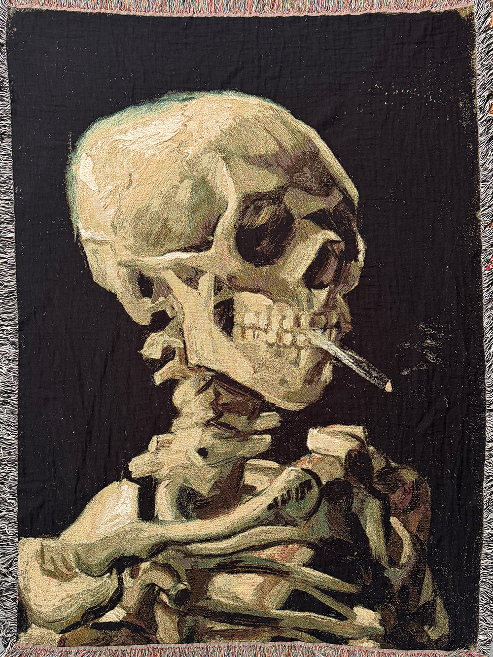 Van Gogh Skull Blanket