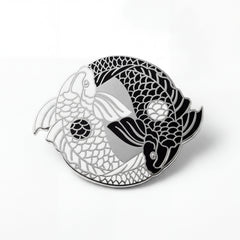 Koi Ouroboros Pin (Silver)