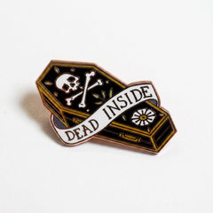 Dead Inside Coffin Pin