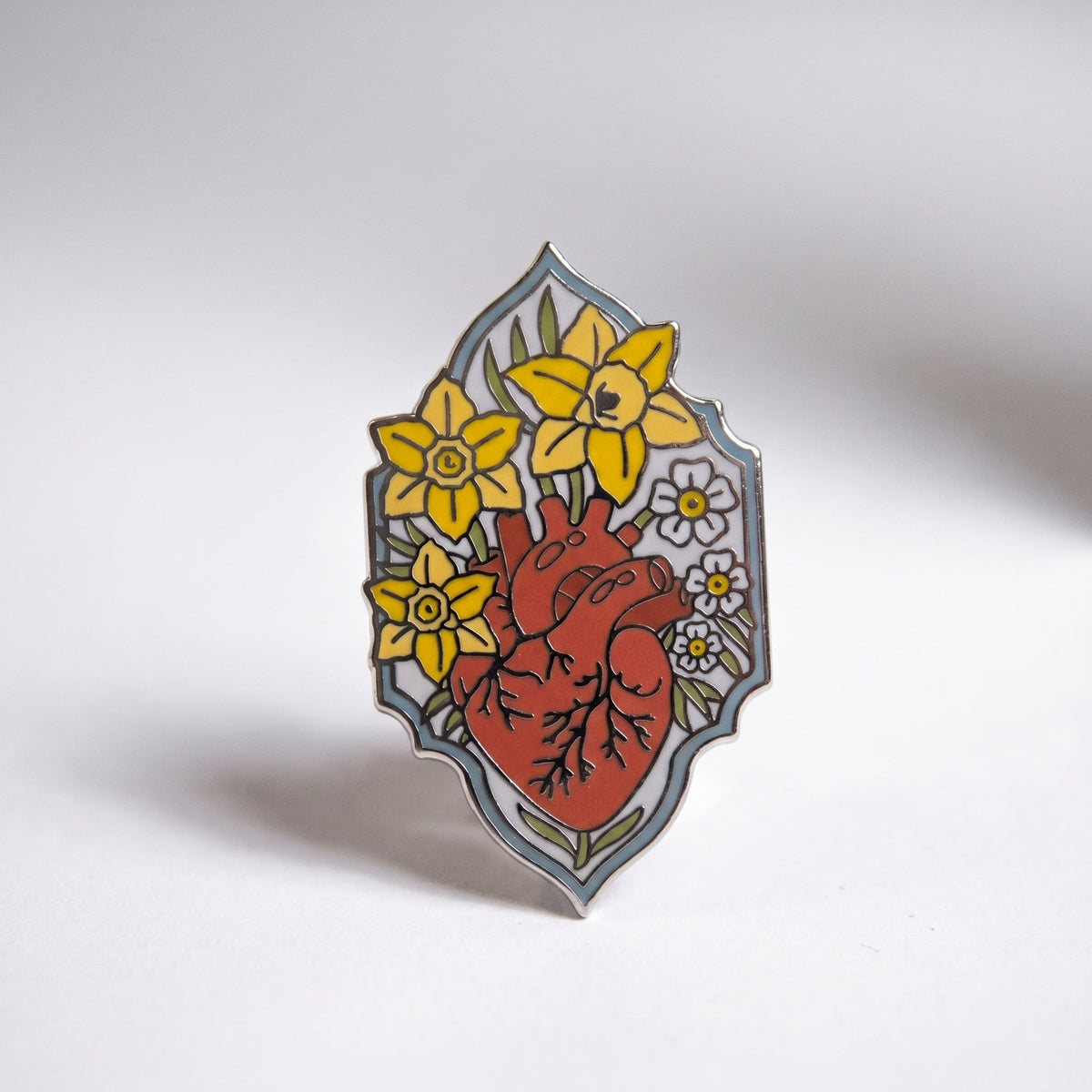 Flower Heart Pin